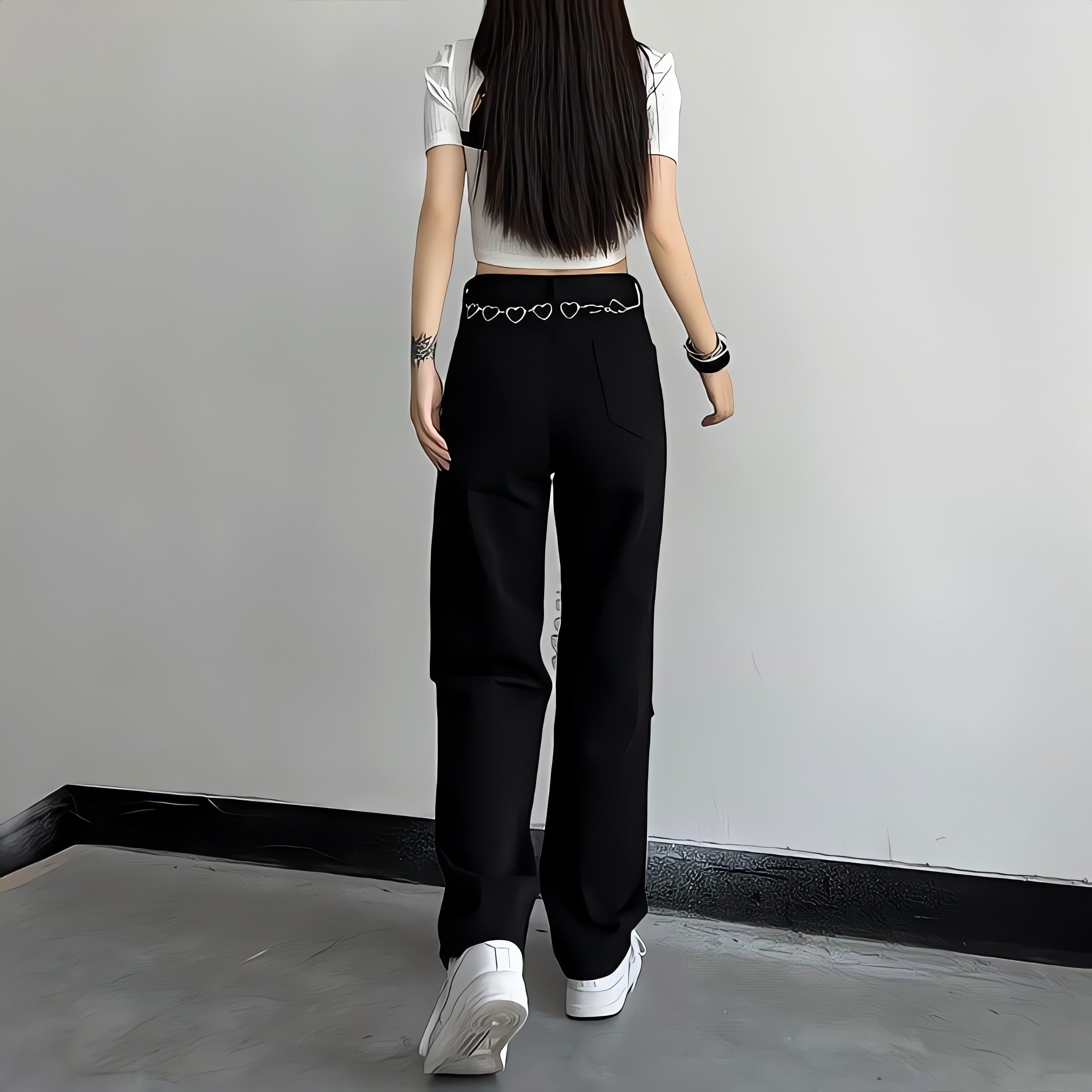 Lace Up Knee Washed Jeans - KAYSMAR