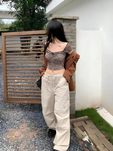 Leopard Bodycon Crop Top - KAYSMAR