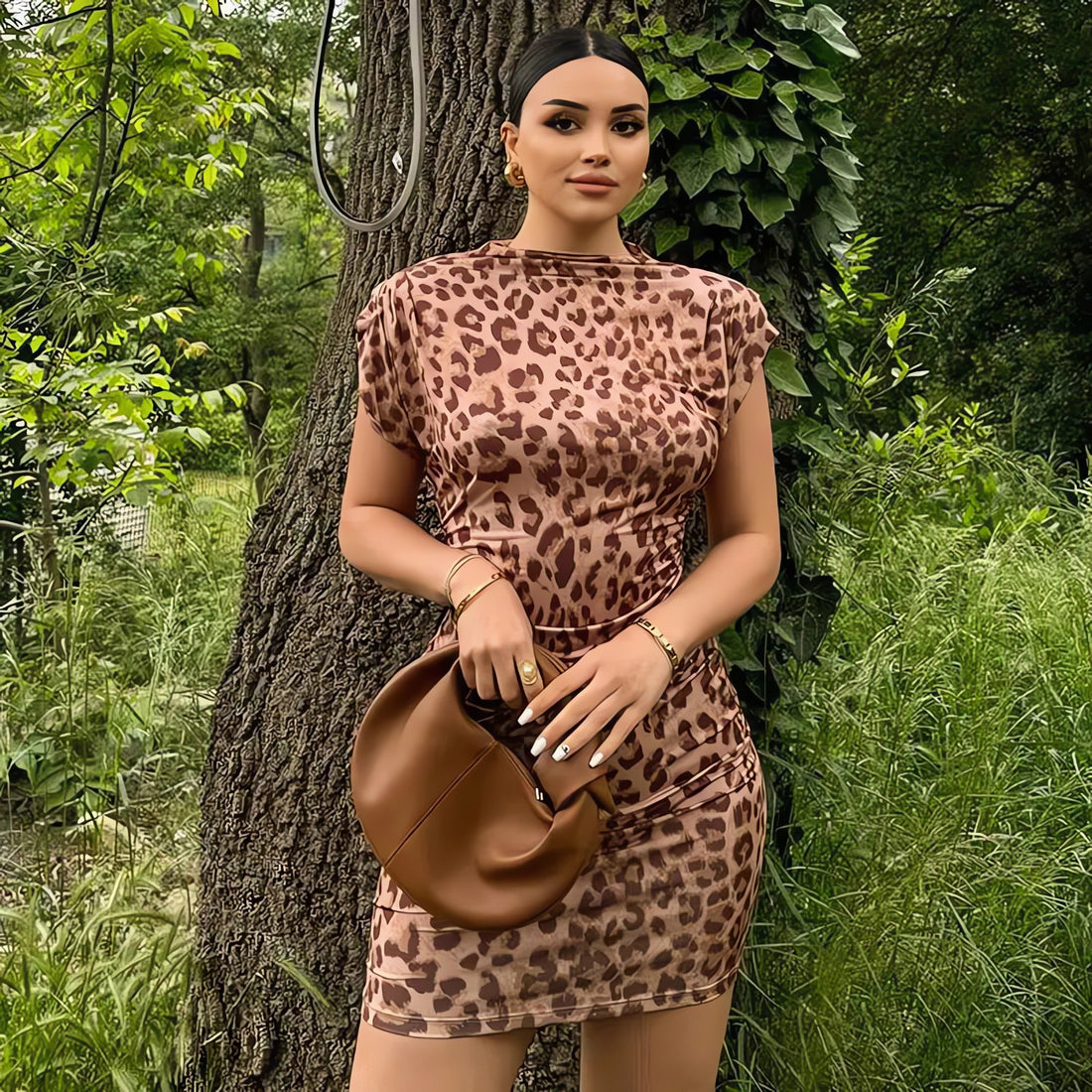 Leopard Bodycon Mini Dress - KAYSMAR