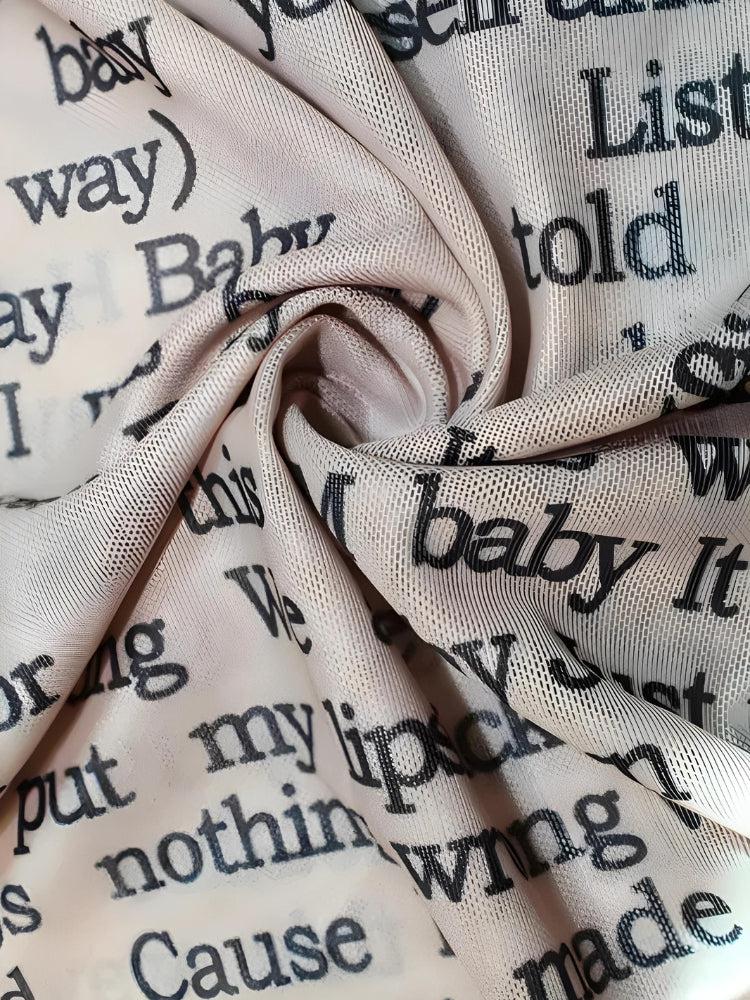Letter Printed Top with Gloves - KAYSMAR
