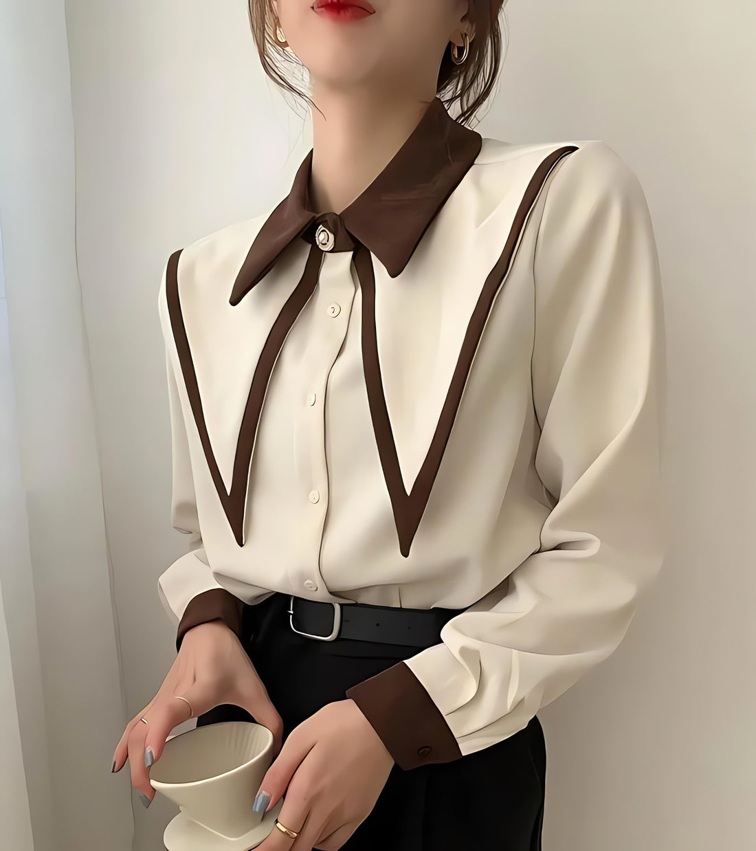 Light Academia Contrast Shirt - KAYSMAR