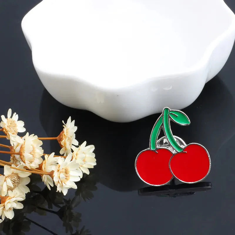 Lipstick Heart Cherry Lip Pins - KAYSMAR