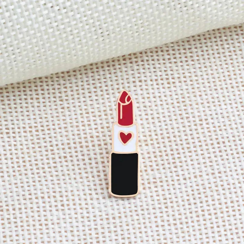 Lipstick Heart Cherry Lip Pins - KAYSMAR