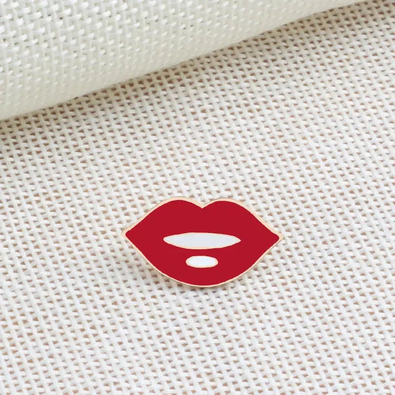 Lipstick Heart Cherry Lip Pins - KAYSMAR