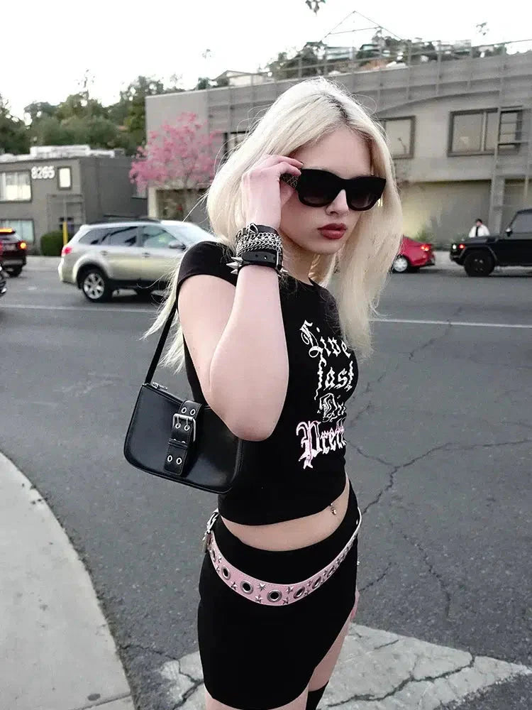 Live Fast Die Pretty Tee - KAYSMAR