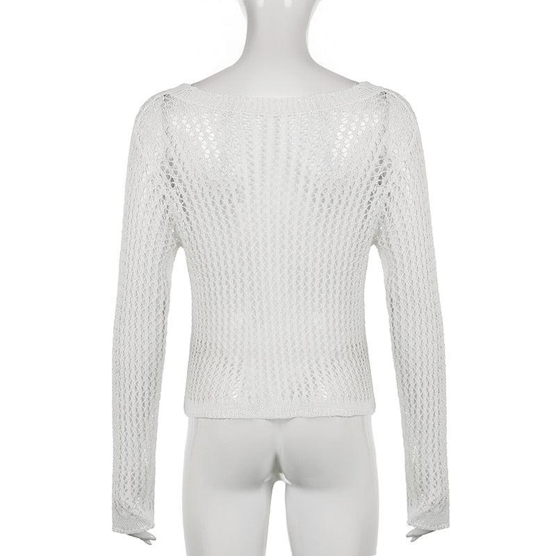 Long Sleeve Fishnet Top - KAYSMAR