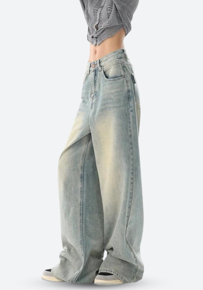 Low Rise Baggy Denim Jeans - KAYSMAR
