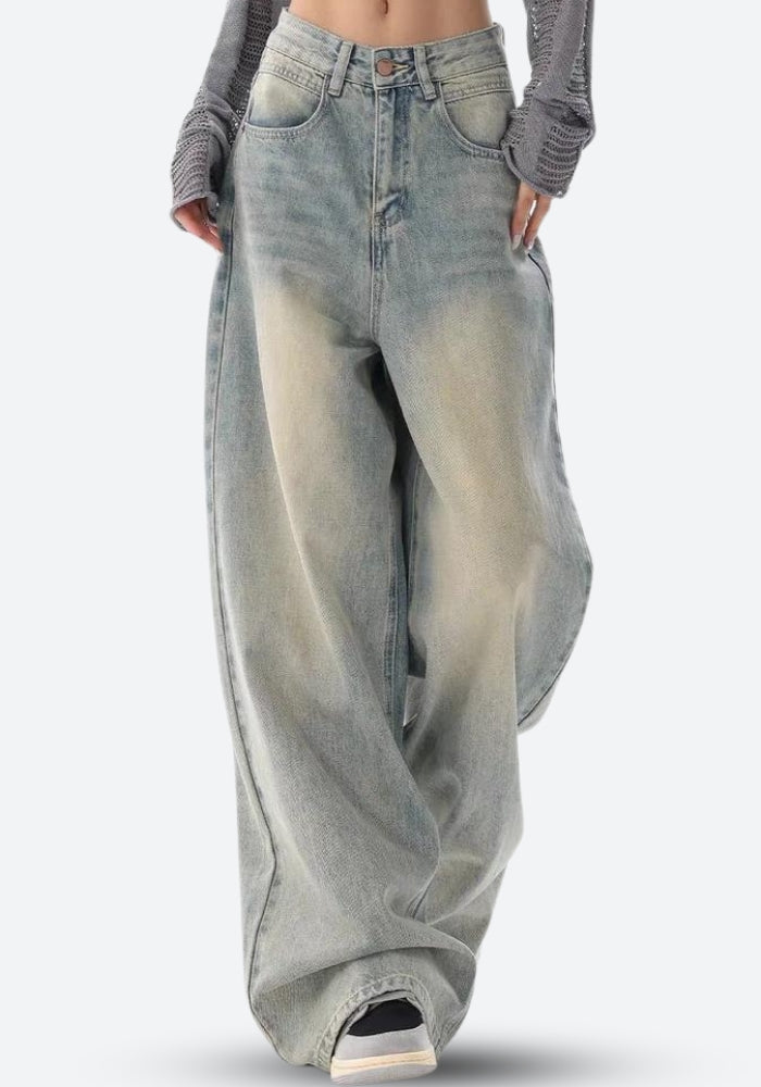 Low Rise Baggy Denim Jeans - KAYSMAR