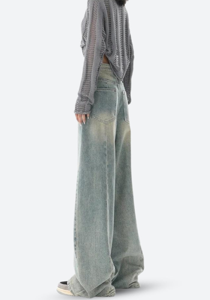 Low Rise Baggy Denim Jeans - KAYSMAR