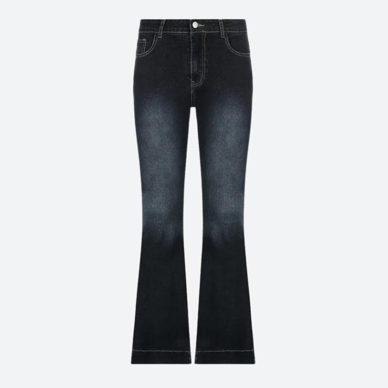 Low Rise Flare Denim Jeans - KAYSMAR