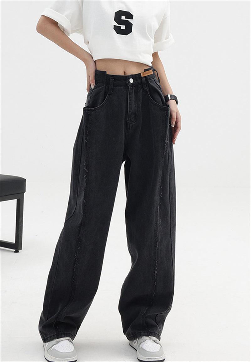 Low Rise Wide Leg Baggy Jeans - KAYSMAR