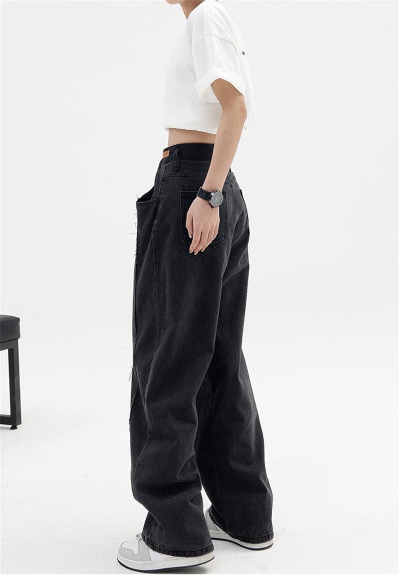 Low Rise Wide Leg Baggy Jeans - KAYSMAR