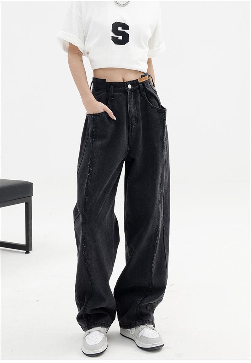 Low Rise Wide Leg Baggy Jeans - KAYSMAR
