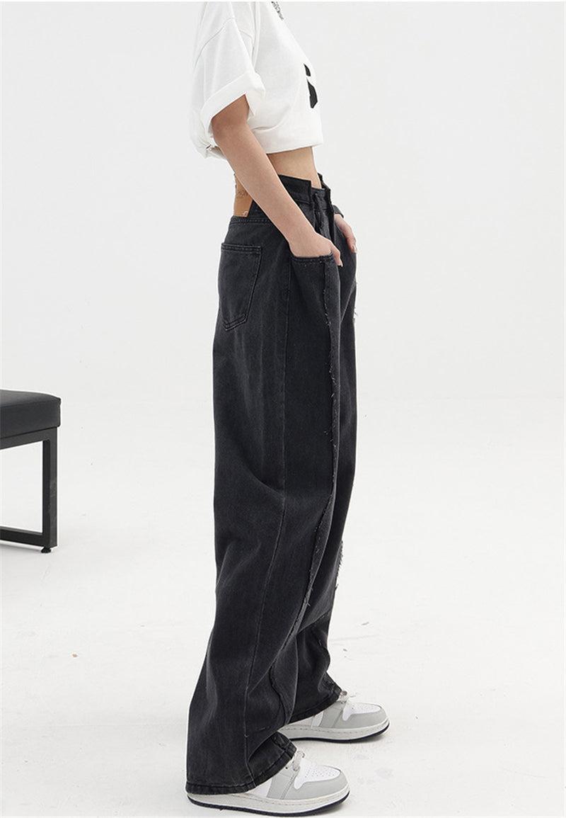 Low Rise Wide Leg Baggy Jeans - KAYSMAR