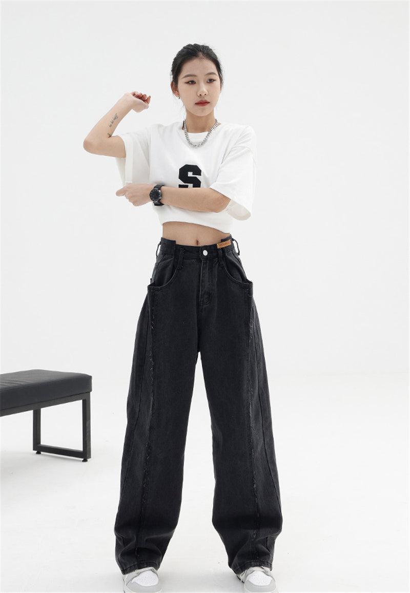 Low Rise Wide Leg Baggy Jeans - KAYSMAR