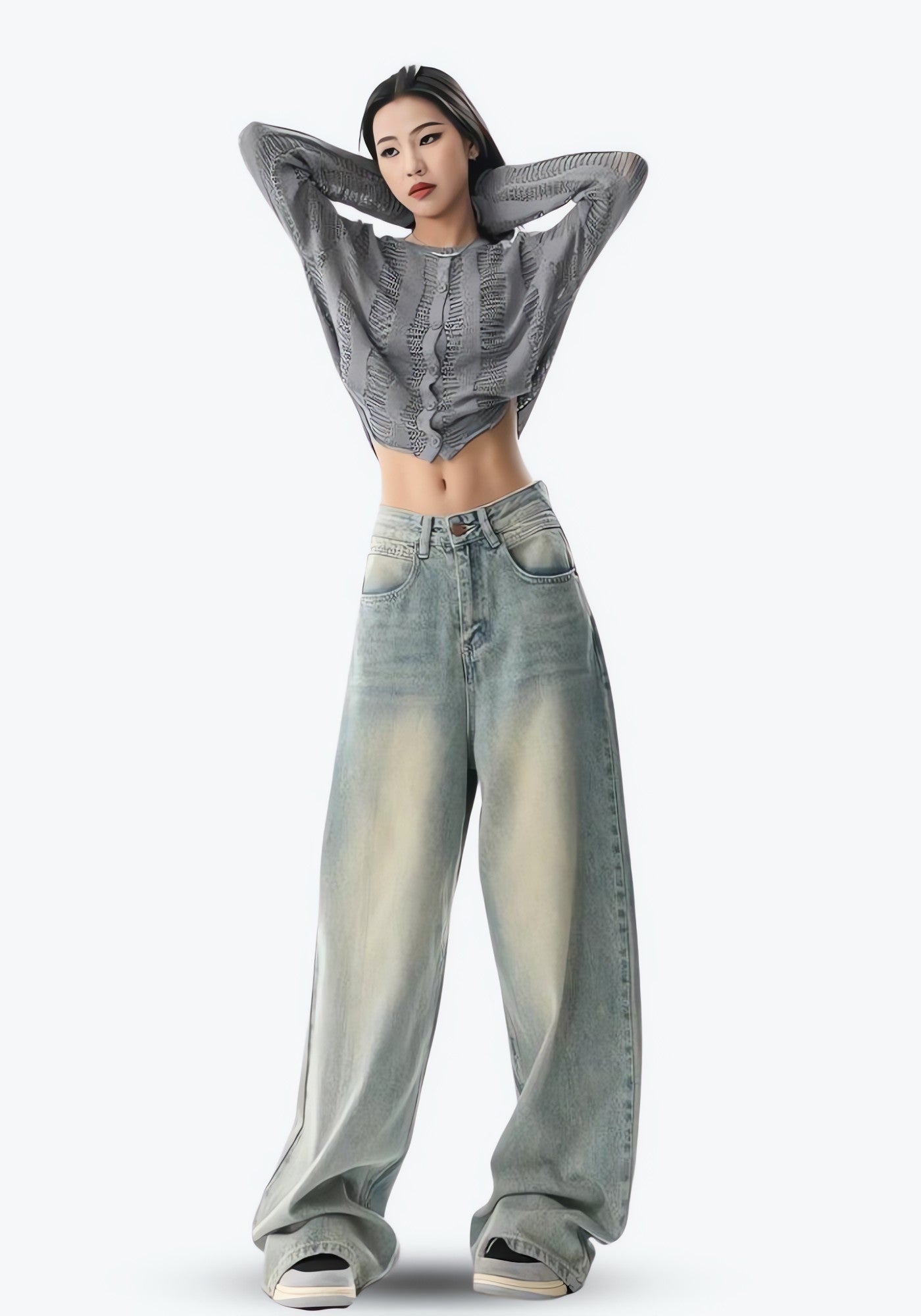 Low Rise Baggy Denim Jeans - KAYSMAR