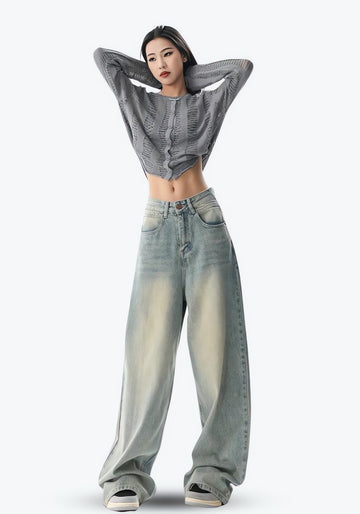 Low Rise Baggy Denim Jeans - KAYSMAR