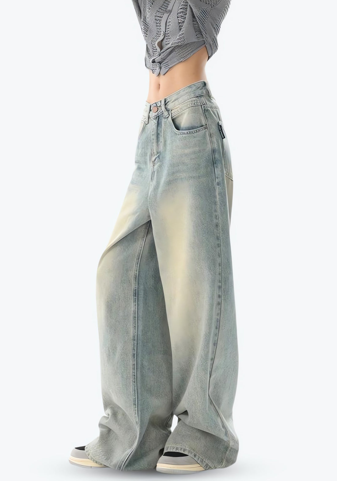 Low Rise Baggy Denim Jeans - KAYSMAR