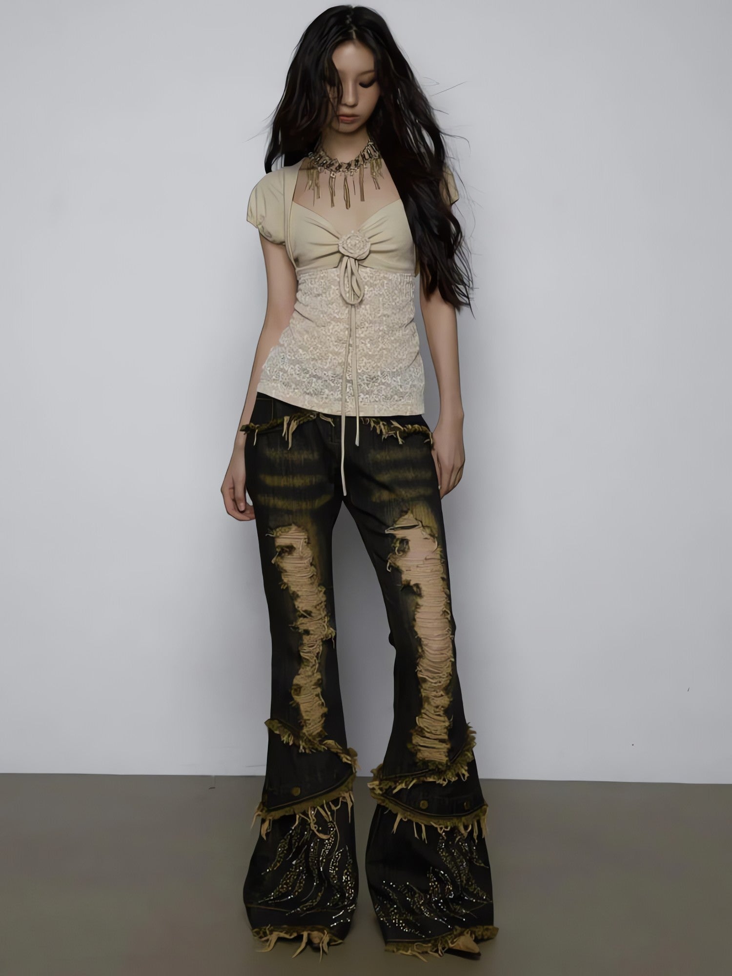 Low Rise Flare Jeans - KAYSMAR