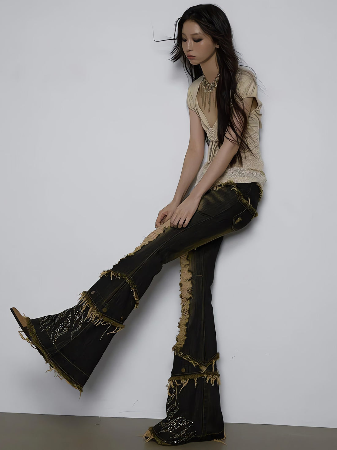 Low Rise Flare Jeans - KAYSMAR