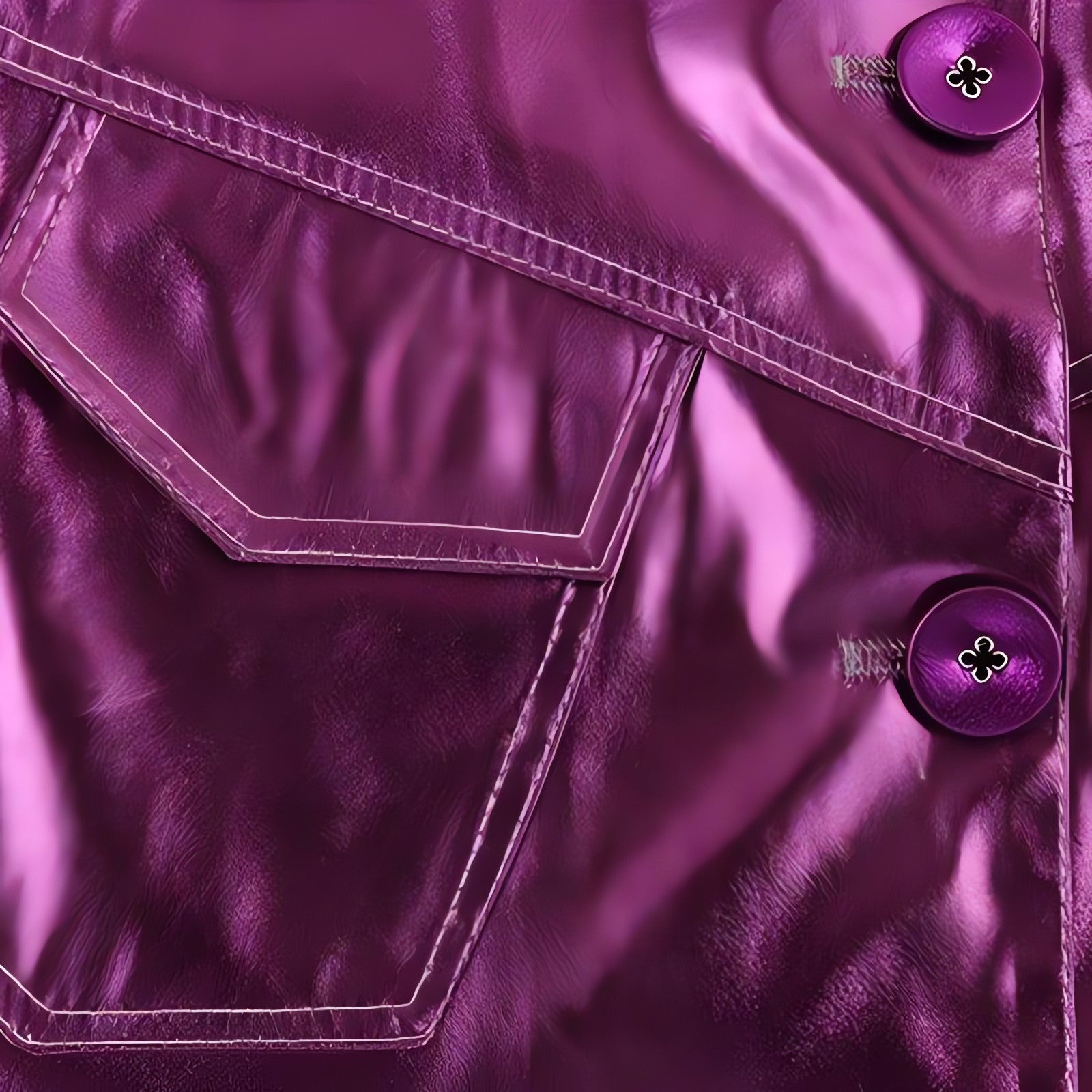 Metallic Fuchsia Faux Leather Jacket - KAYSMAR