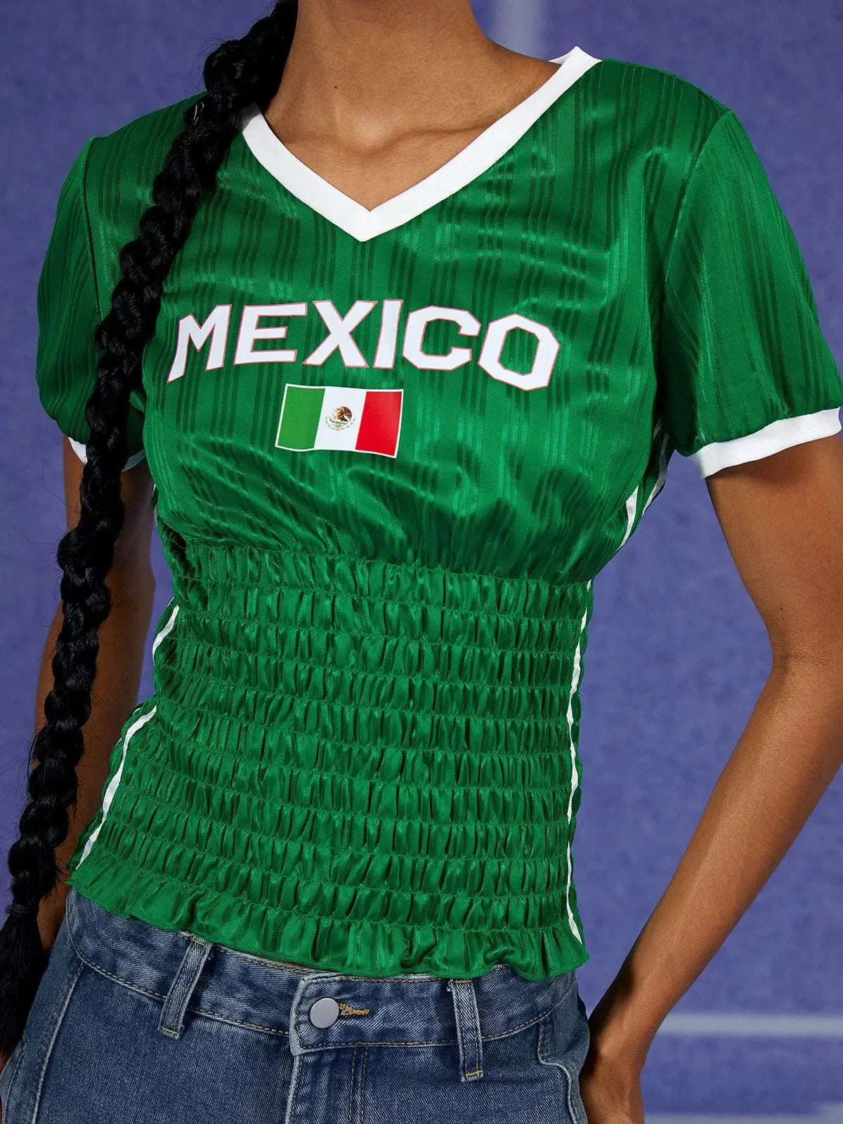 Mexico Ruched Jersey Top - KAYSMAR