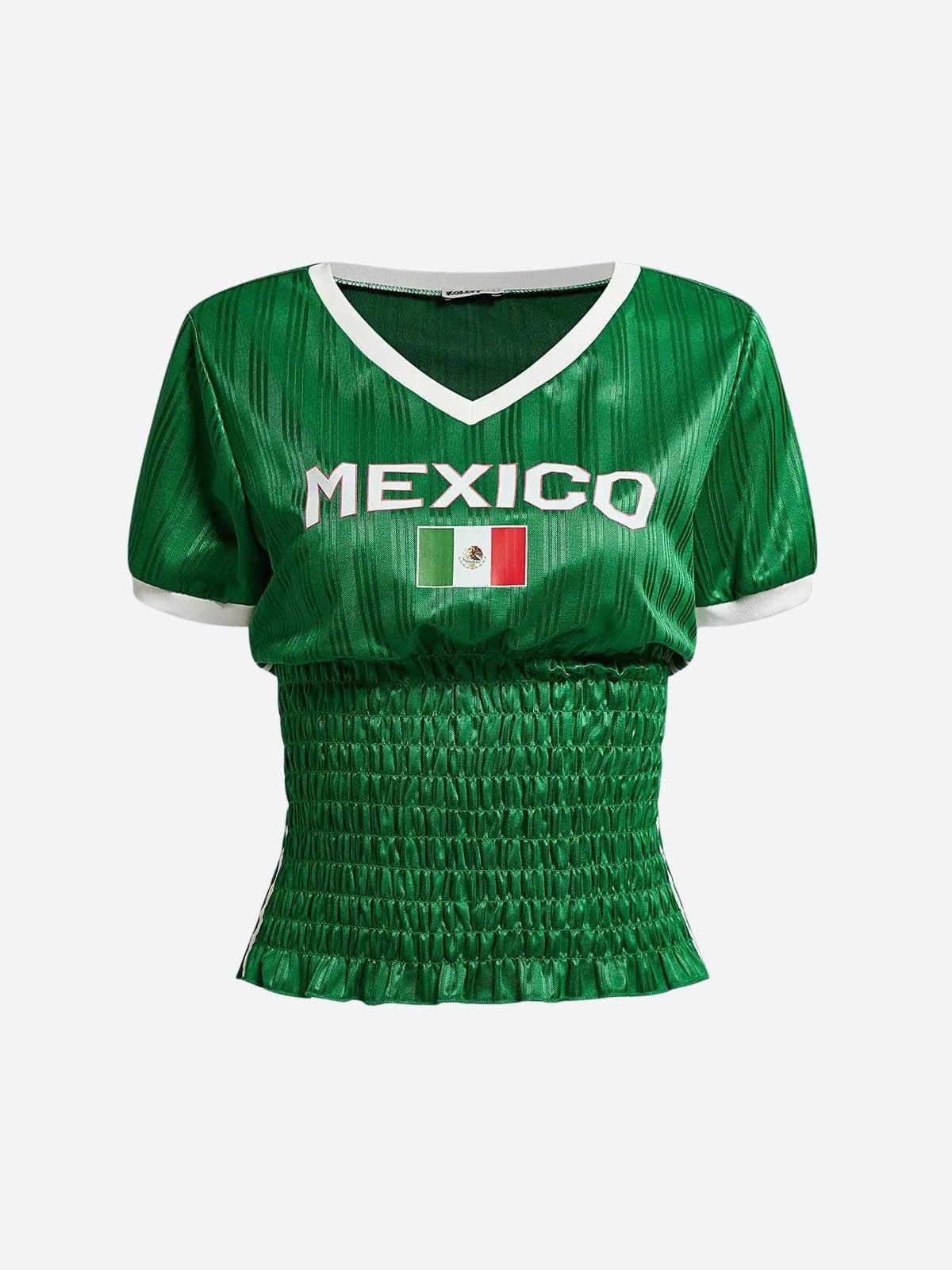 Mexico Ruched Jersey Top - KAYSMAR
