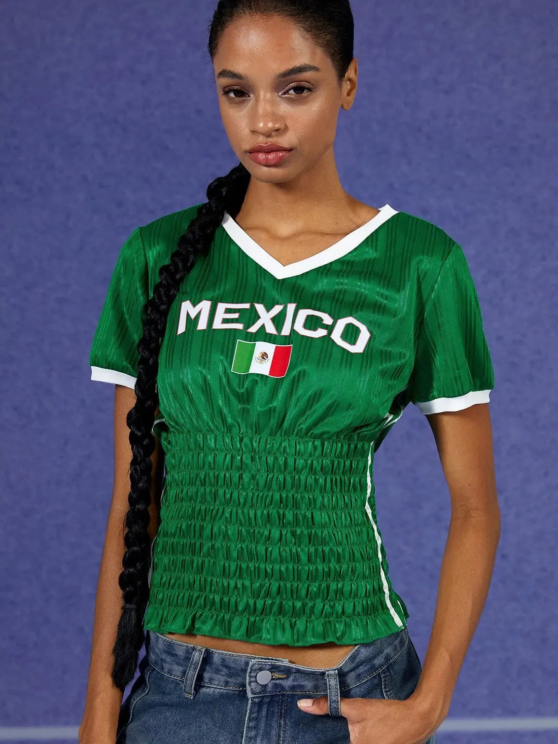Mexico Ruched Jersey Top - KAYSMAR