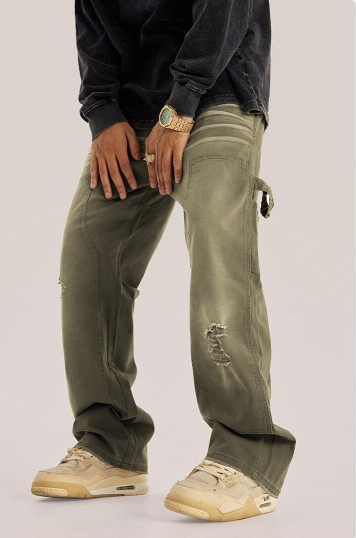 Mid Rise Washed Distressed Jeans - KAYSMAR