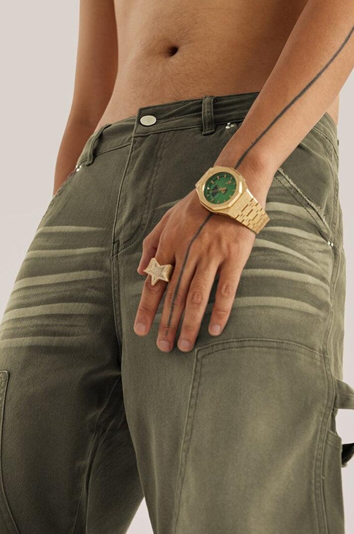Mid Rise Washed Distressed Jeans - KAYSMAR