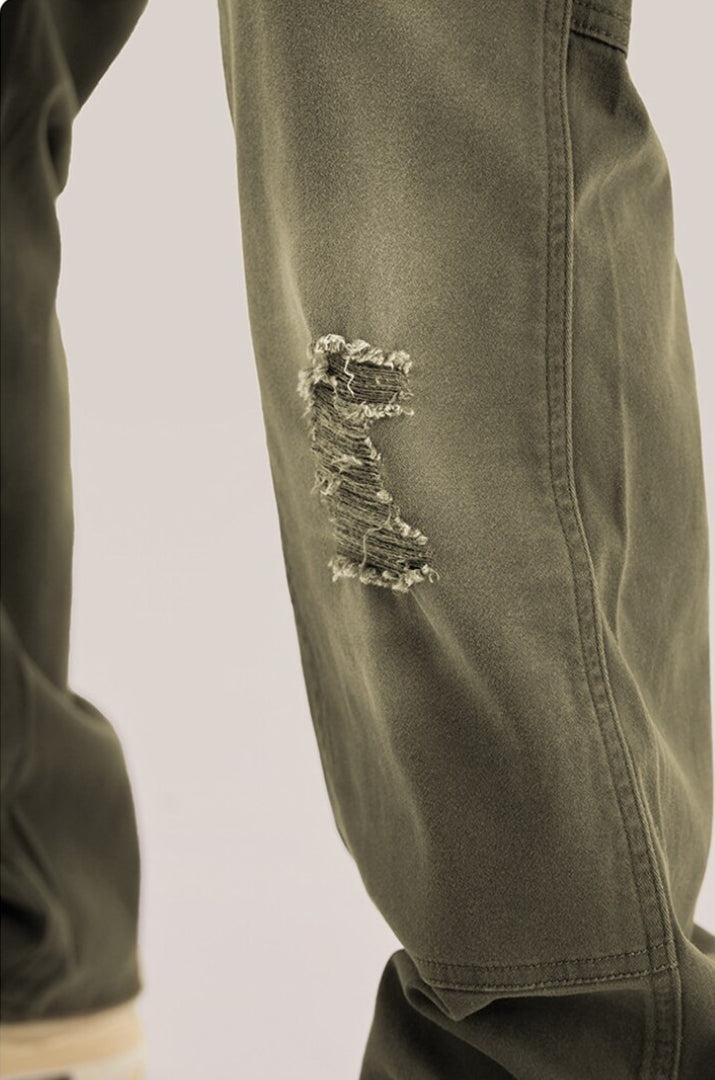 Mid Rise Washed Distressed Jeans - KAYSMAR