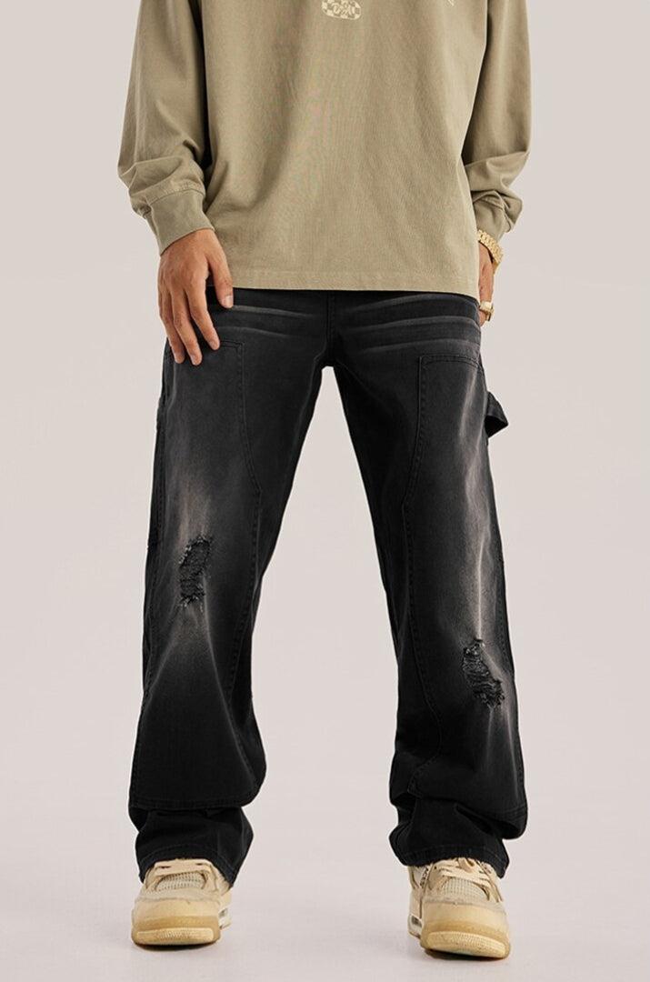 Mid Rise Washed Distressed Jeans - KAYSMAR