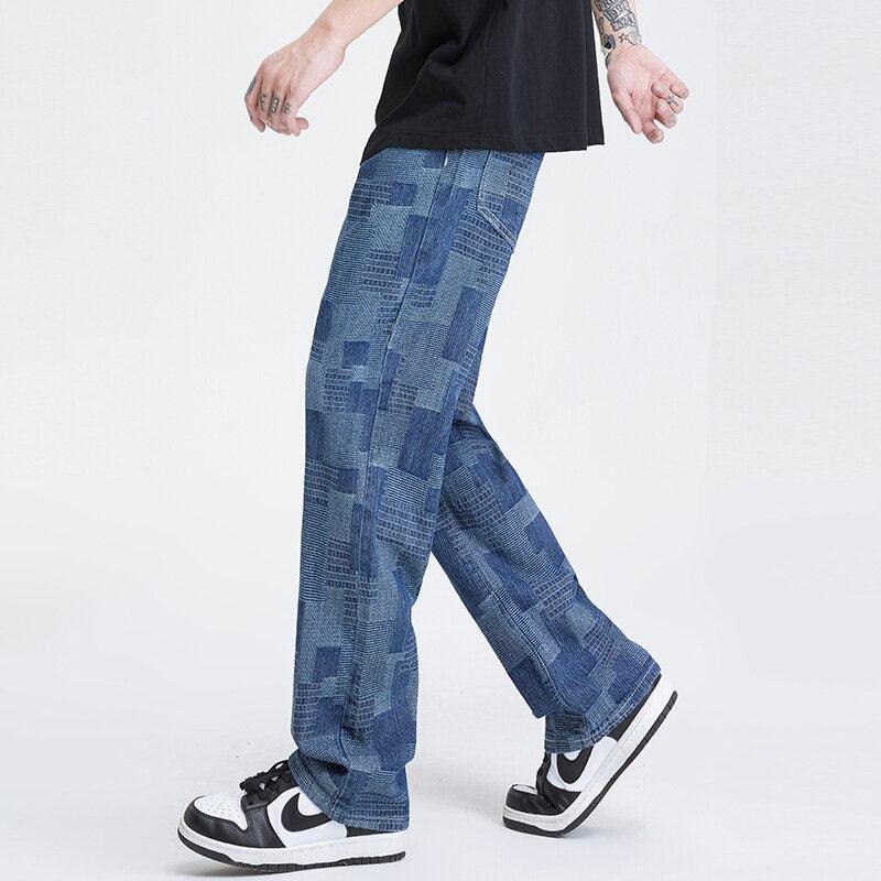 Mid Wash Wide Leg Jeans - KAYSMAR