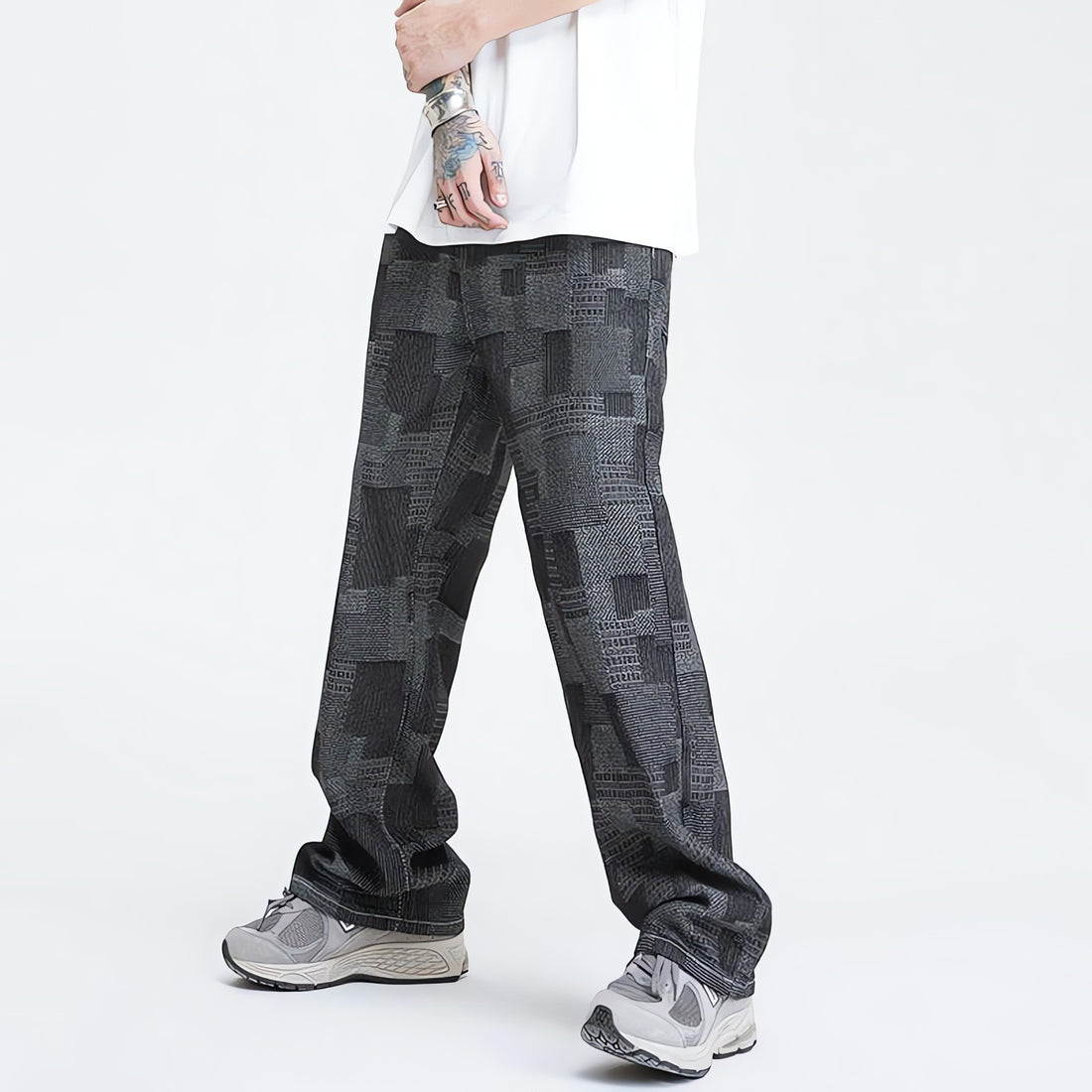 Mid Wash Wide Leg Jeans - KAYSMAR