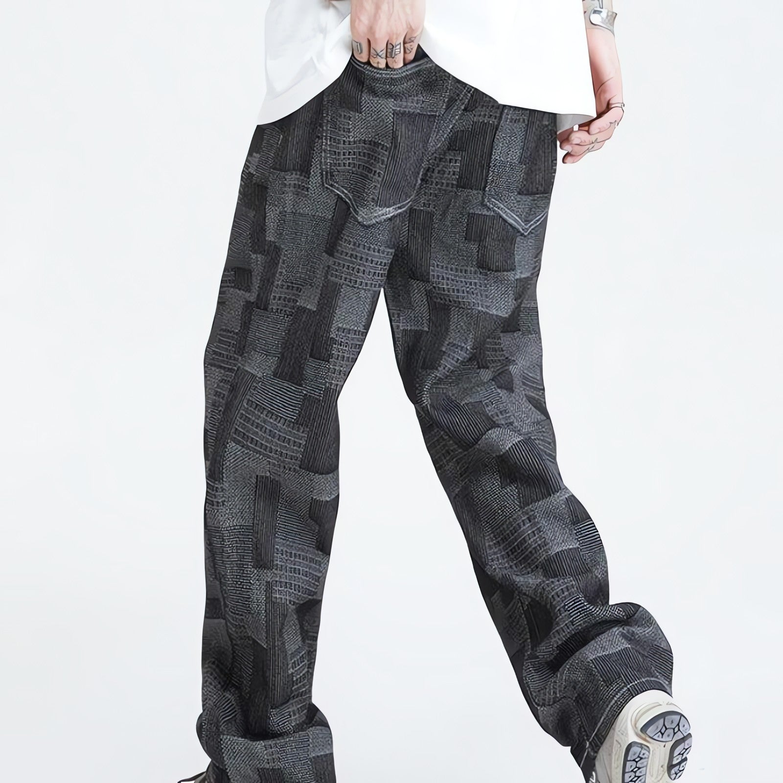 Mid Wash Wide Leg Jeans - KAYSMAR