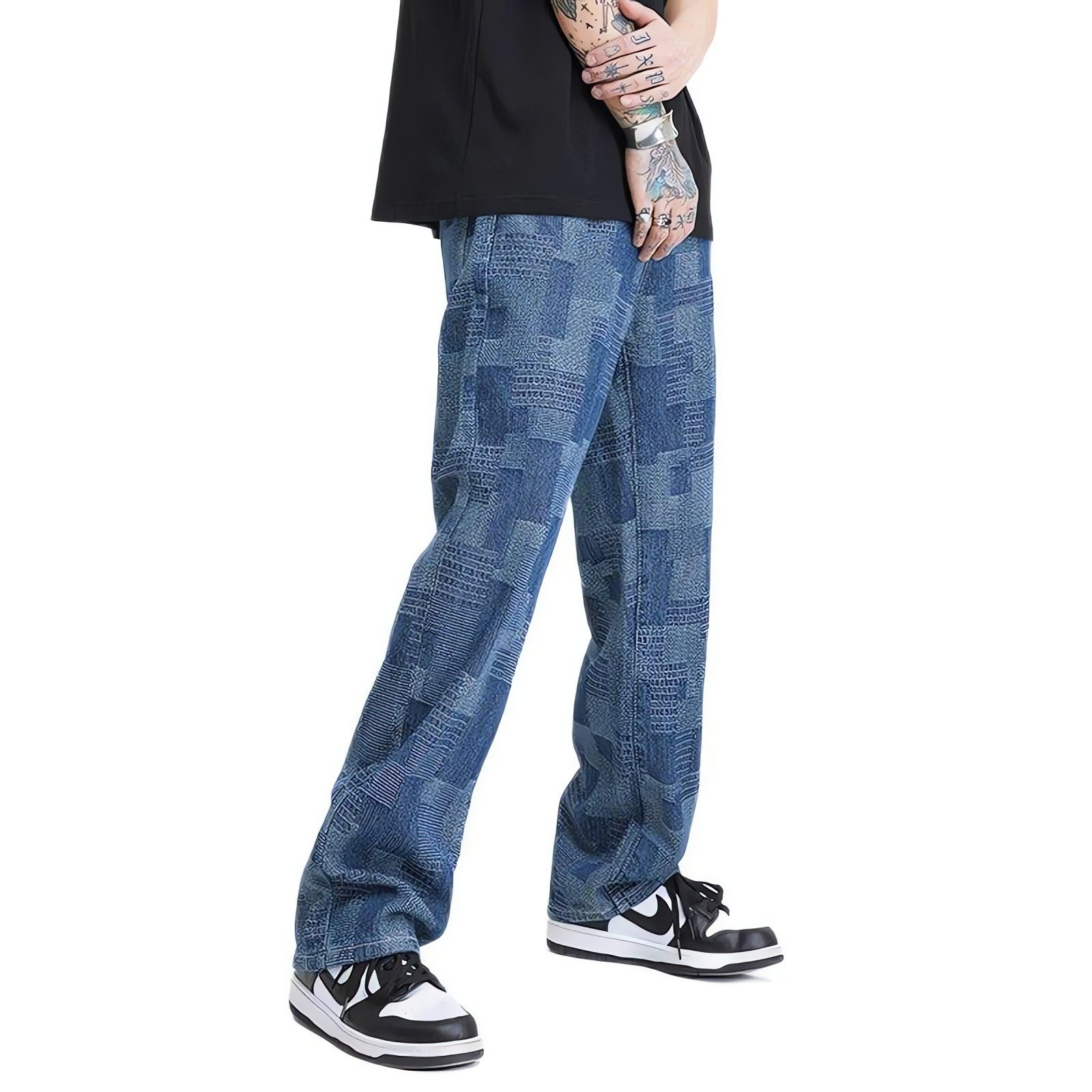 Mid Wash Wide Leg Jeans - KAYSMAR