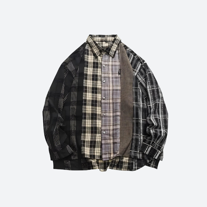 Multi Pattern Plaid Shirt - KAYSMAR