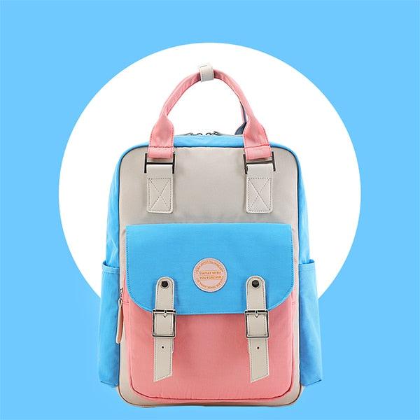 Multicolor Pastel School Backpack - KAYSMAR