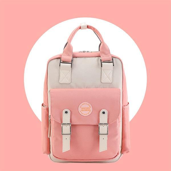 Multicolor Pastel School Backpack - KAYSMAR