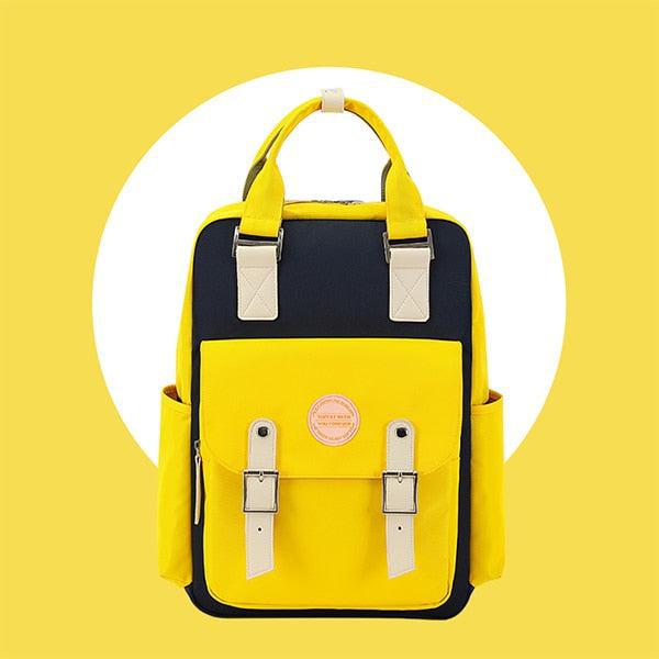 Multicolor Pastel School Backpack - KAYSMAR