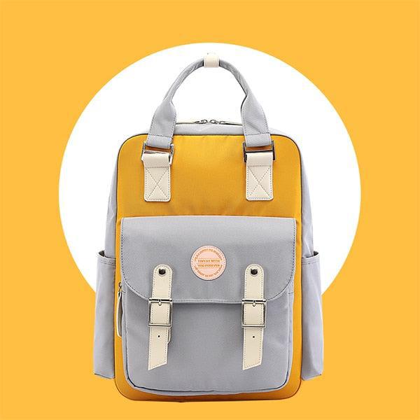 Multicolor Pastel School Backpack - KAYSMAR