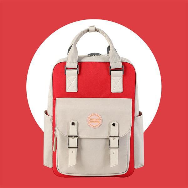 Multicolor Pastel School Backpack - KAYSMAR