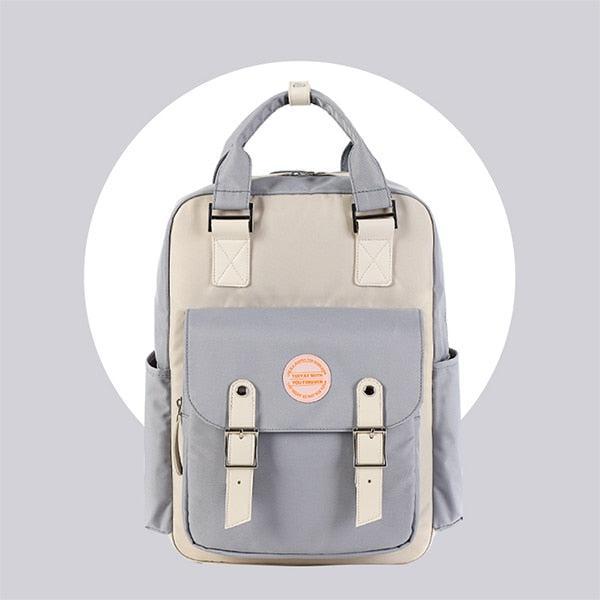 Multicolor Pastel School Backpack - KAYSMAR