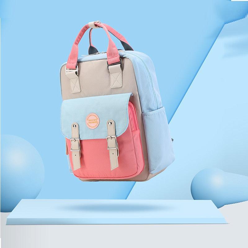 Multicolor Pastel School Backpack - KAYSMAR