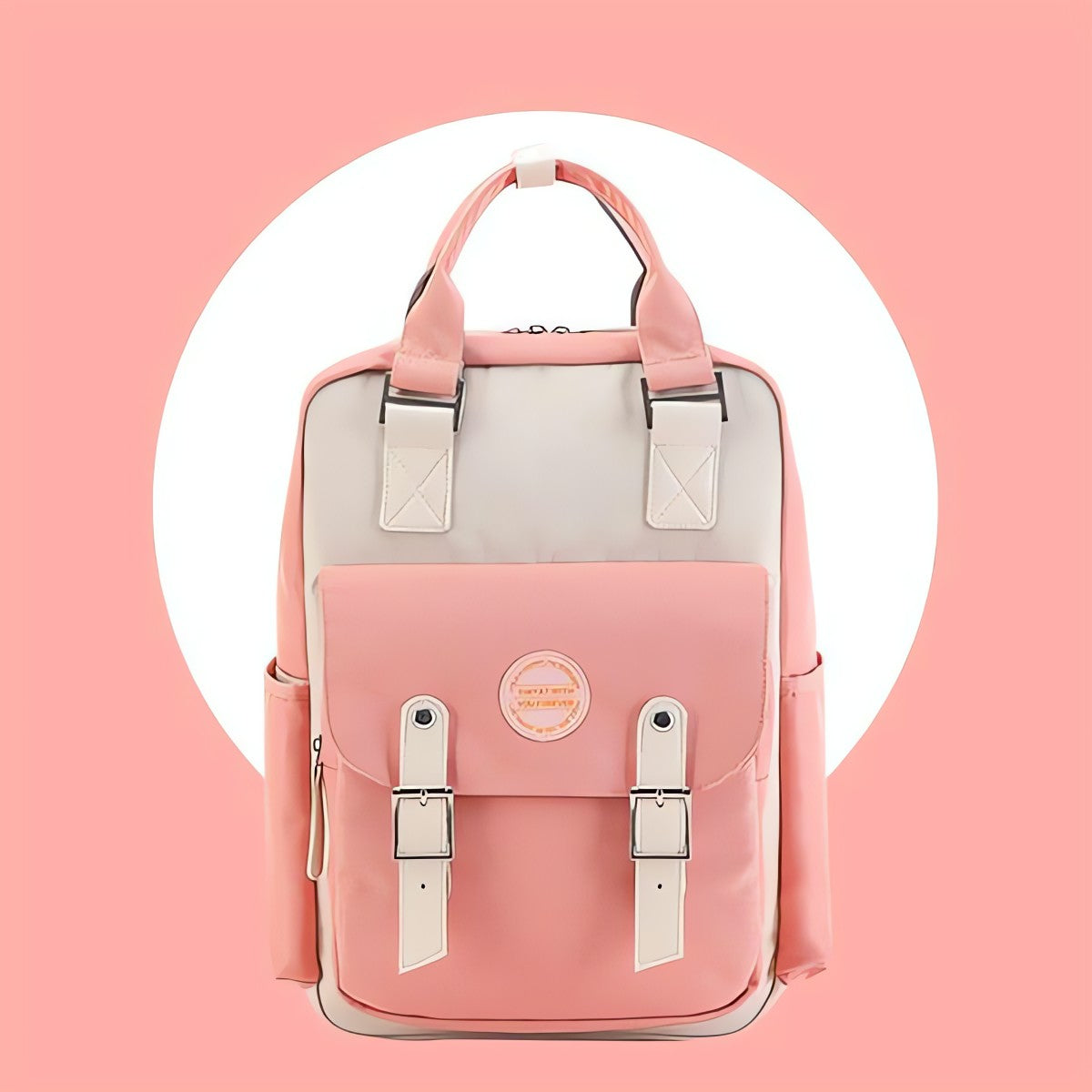 Multicolor Pastel School Backpack - KAYSMAR