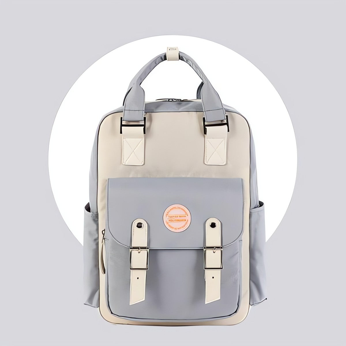 Multicolor Pastel School Backpack - KAYSMAR