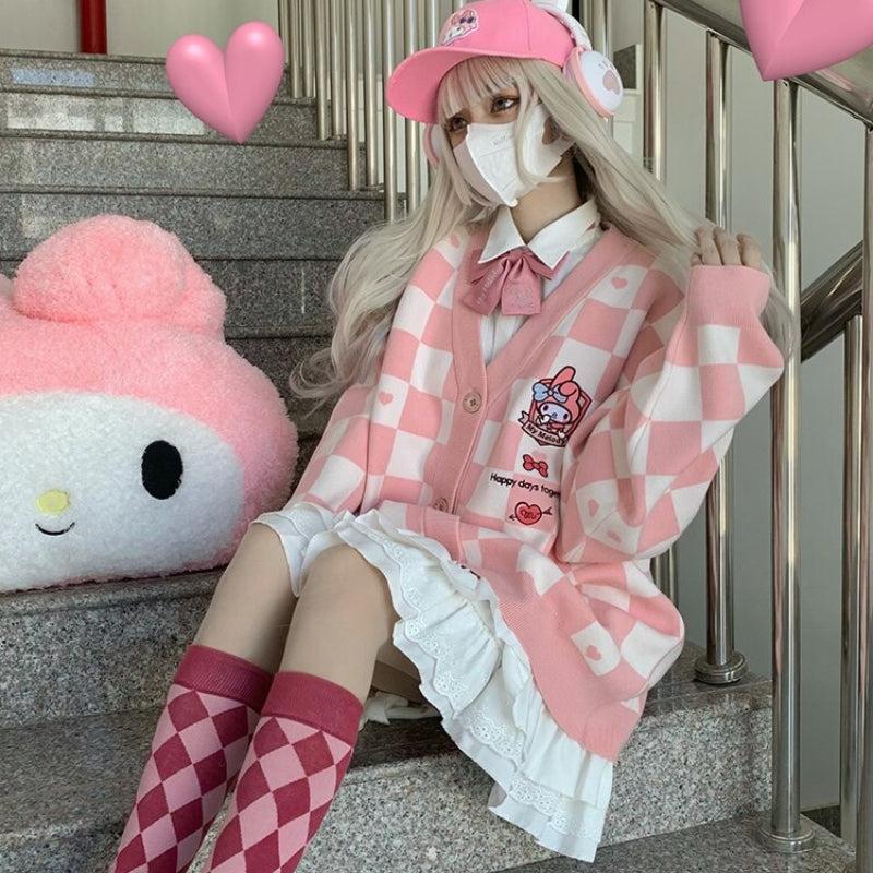 My Melody Buttoned Pink Cardigan - KAYSMAR