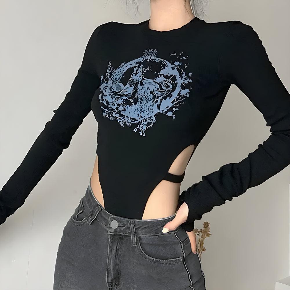 Mythology Figure Printed Bodysuit - KAYSMAR