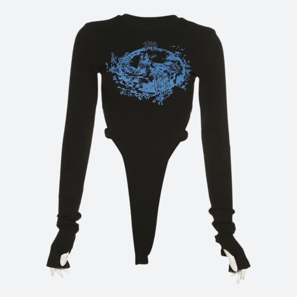 Mythology Figure Printed Bodysuit - KAYSMAR