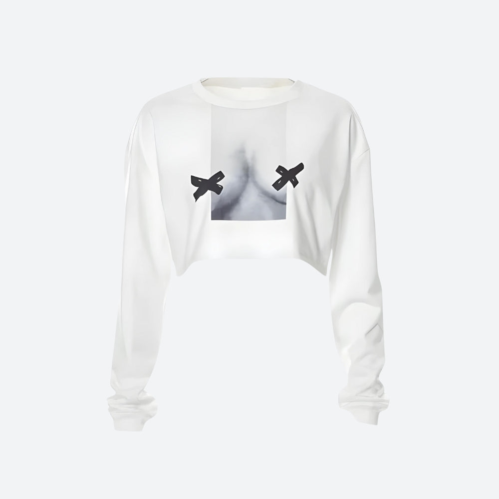 No Nipples Crop Sweatshirt - KAYSMAR